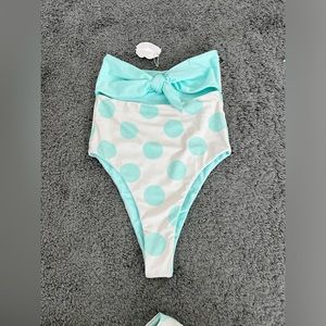 NWT Lolli Swim Strapless One Piece with Bow Detail